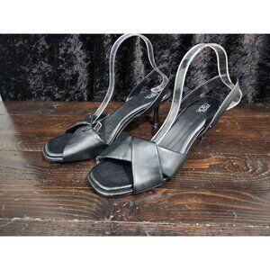 NEW Nordstrom Rack Lelany Black Slingback Sandals/Sz. 11M